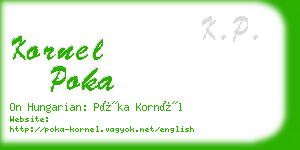 kornel poka business card